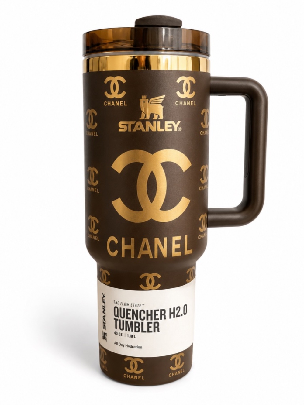 Stanley Brown and Gold Chocolate Quencher Tumbler with Handle